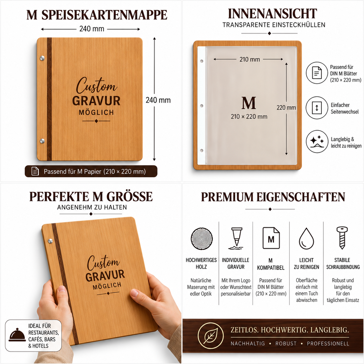 Speisekarte aus Holz 24 – Personalisiert mit Ihrem Logo – Bild 4