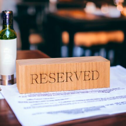 Holz „Reserviert“ Tischschild