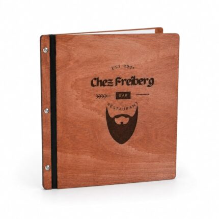 Premium Holz-Menükartenhülle Quadrat (Größe M) – stilvoll, langlebig & personalisierbar