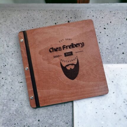 Premium Holz-Menükartenhülle Quadrat (Größe M) – stilvoll, langlebig & personalisierbar